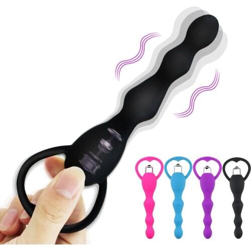 Anal Vibrator Anal Beads Vibrators Prostate Massage Smooth Silicone Butt plugs Masturbator Sex Toys for Women Man Couple