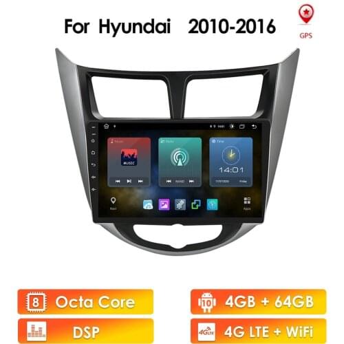 Android Car Radio Multimedia Video Player for Hyundai Solaris Accent Verna 2011 2012 2013 2014 2015 2016 Car GPS Navigation