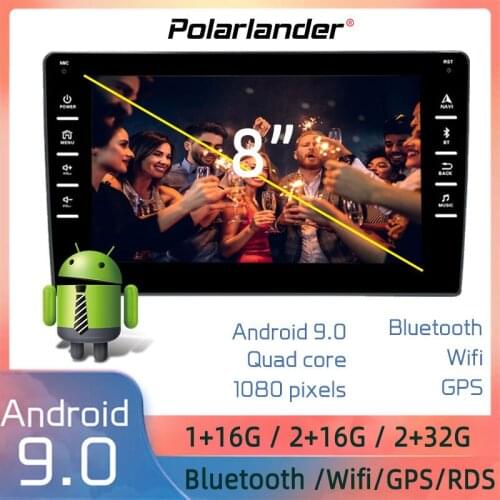Car Radio 2 Din GPS Bluetooth RDS Android 9.0 8 Inch 1+16G/2+16G/2+32G Multimedia Player WIFI For Volkswagen Hyundai Kia Renault