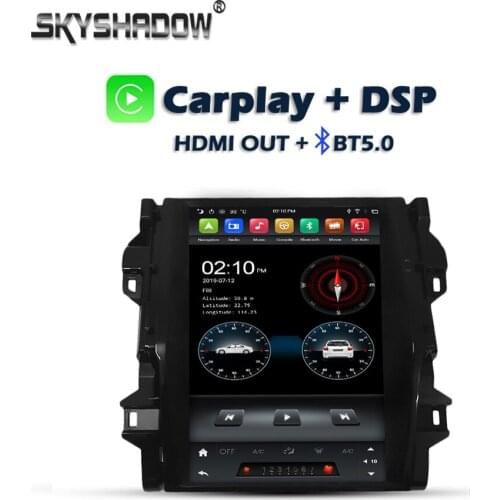 Carplay Tesla PX6 Car DVD Player DSP Android 9.0 4GB + 64GB Wifi RADIO GPS Bluetooth For Toyota Fortuner 4 Runner 2016-2018 AT
