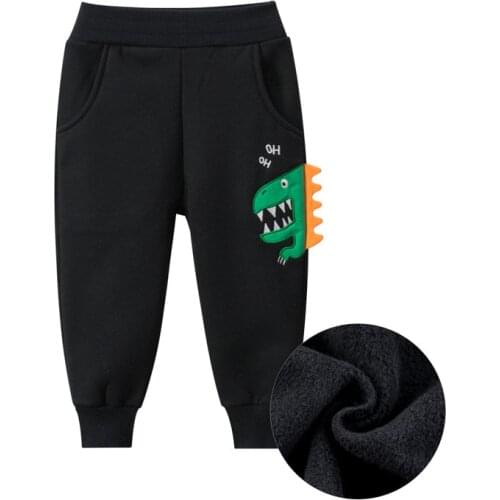 Bambino New Year 2021 Sweatpants 2-9T Warm Pants Kids Clothes Children Clothing Winter Pants for Boys Dinosaur School Trousers