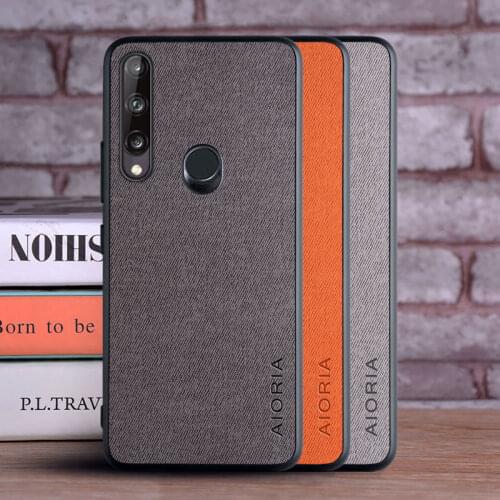 Case for Huawei Y7P Y6P Y5P coque Luxury textile Leather skin soft TPU hard phone cover for Huawei Y7P Y6P Y5P case funda capa