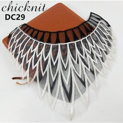 CHICKNIT black white Embroidered Venice network Decorative collar clothing Headscarf Accessories collar flower DC29