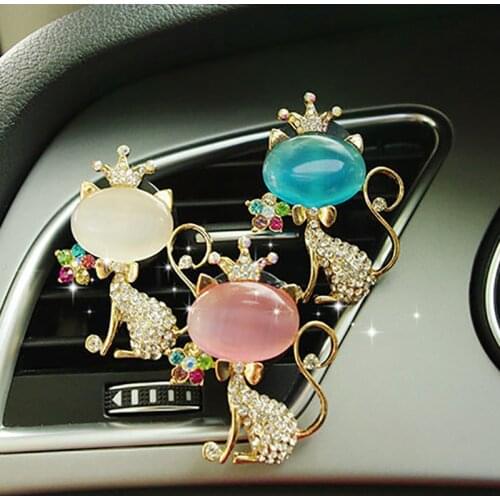 JOORMOM cute car air outlet decorative air conditioning mouth alloy studded aromatherapy clip interior accessories for girl