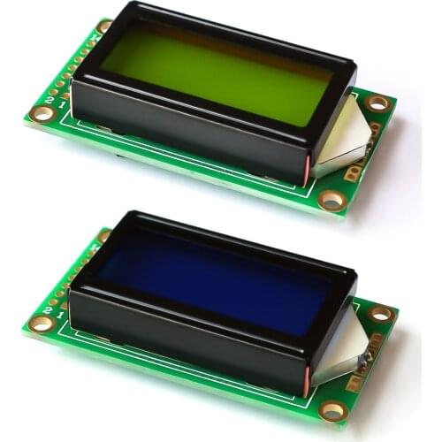 Hot Sale 8 x 2 LCD Module 0802 Character Display Screen blue or green