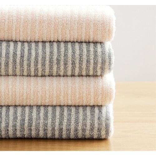 34x75cm Cotton Striped Super Soft Washcloth Absorbent Home Hotel Bathroom Adult Hand Towel