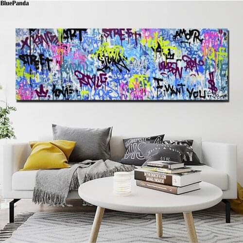 Urban Love Canvas Prints Graffiti Picture Street Art Paintings For Living Room Poster On The Wall Home Children Bedroom Decor