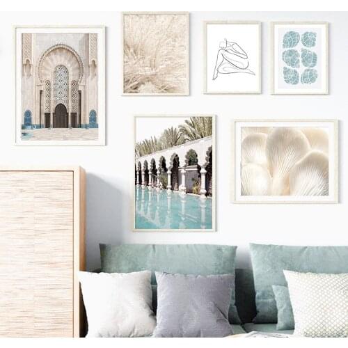 Morocco Door Reed Graphics Abstract Lines Nordic Posters And Prints For Living Room Decor Wall Art Canvas Painting Wall Pictures