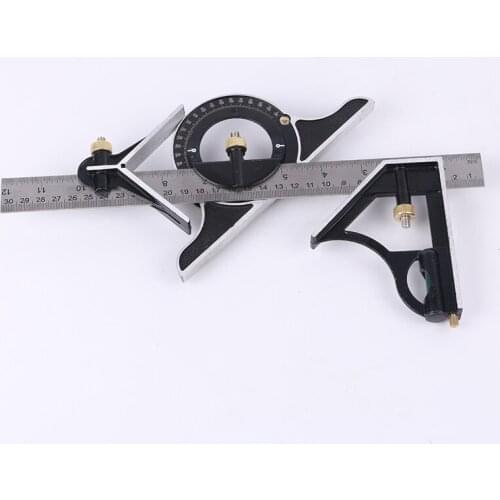 Multifunctional combination square 90 degree square protractor 45 degree mobile angle ruler woodworking ruler