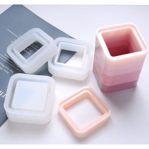 DIY Crystal Jewelry Storage Box Silicone Mould Clay Crafts Multi-Layer Making Tools Crystal Epoxy Resin Mold For Vase Gadgets