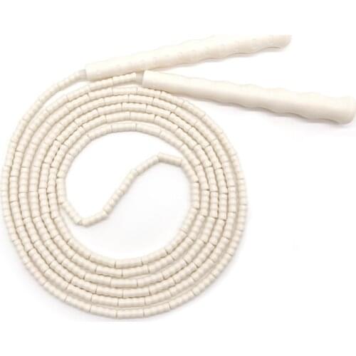 300m white single color adult use BEADS beaded Skills jump Skipping Rope basic beginner Soft Beading home fit tool