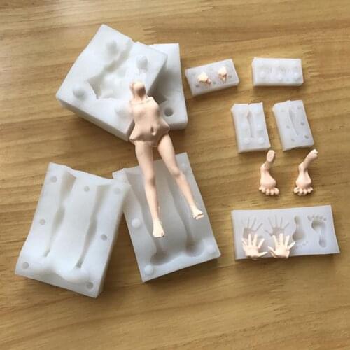 1 PCS Pottery Clay Ceramic Tools Silicone 3D Body Mold Palms Feet Legs Universal Handmade DIY Accessories