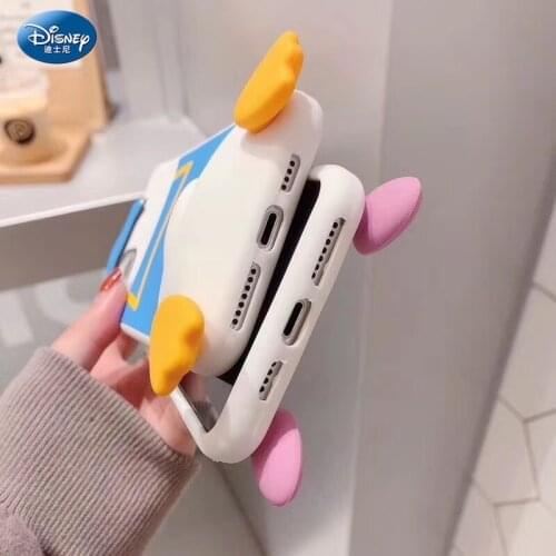 DISNEY 2021 Donald Duck Silicone Case for IPhone 11 Pro Xs Max iPhone SE 2020 6 6S 7 8 Plus Official Liquid Silicon Full Cover