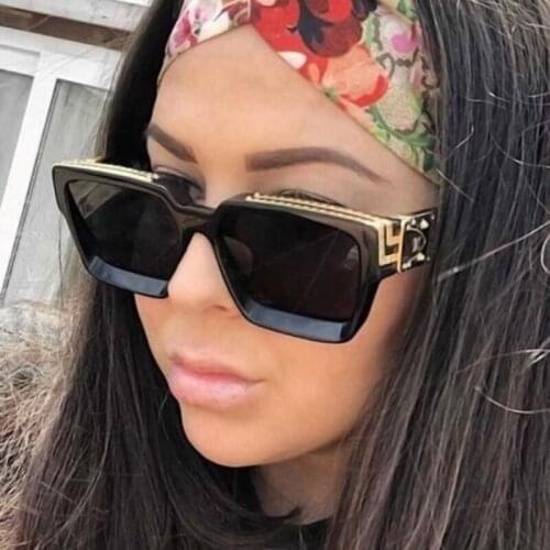 LONSY Fashion New Square Sunglasses Women Vintage Oversized Shades Men Brand Designer Luxury Sun Glasses UV400 Oversized Eyewear