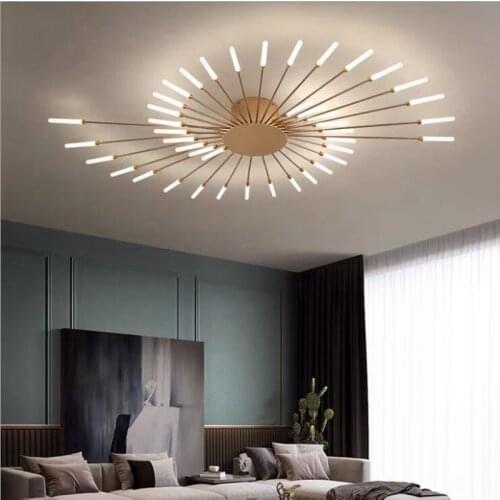 Modern LED Chandeliers Nordic 42 Heads Home Light Bedroom Living Room Simple New Fireworks Fixtures Lighting
