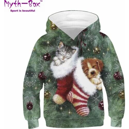 Autumn Children Hoodies Print Sportwear Kids Junior Child Loose Coat Tops Teens 5-14y Boy&Girls Hooded Sweater Running Pullover