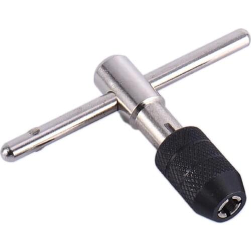 T-Handle Reversible Single Tap Wrench Chuck M3-M8 Screwdriver Tap Holder Hand Tool Adjustable Screw Tapping Threading Tool Hot
