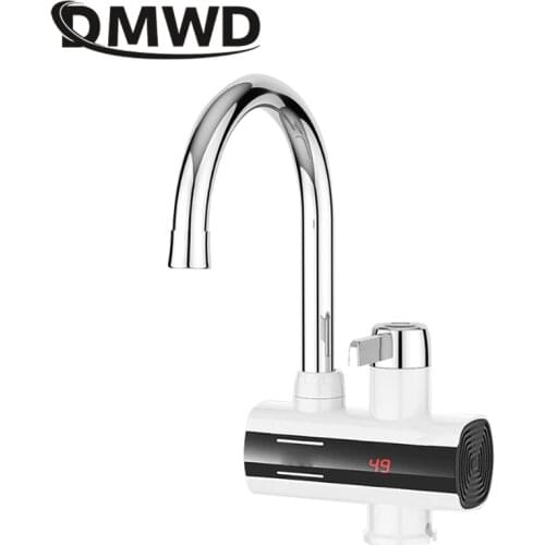 DMWD 3300W Instant Hot Water Heater Tap Fast Instant Thermostat for Water Heater Electrical Faucet Temperature Indicators 220V