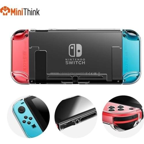 Joy-con Thin Slim Protective Hard Case Cover Transparent Shell 3 Parts Design Separated for NS Nintend Switch - Direct Docking