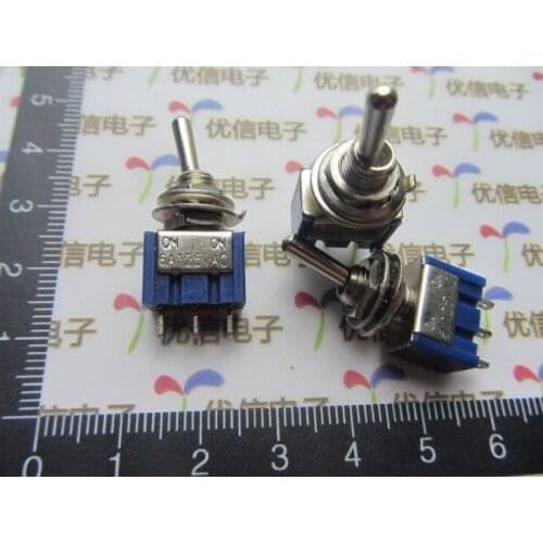 Free shipping 10pcs/lot single-linkage 3P 6A 125VAC/3A 250VAC toggle switch / rocker switch 102