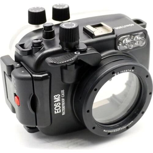 Meikon 40m/130ft waterproof case for Canon EOS M3 (22mm Port) Underwater Camera Housing