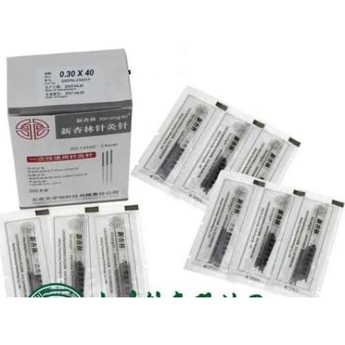 High quality disposable needles of disposable acupuncture needles with 1, 500 (3 packets) size choices