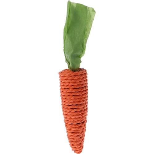 Funny Pet Cat Scratch Toy Straw Carrot For Hamster Guinea Rabbit Rat Chew Toy Drop Ship Support