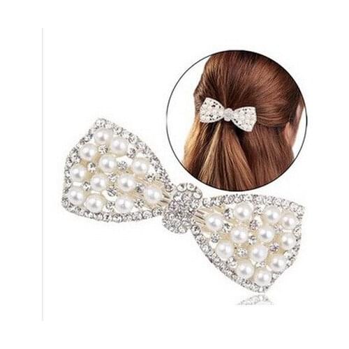 Haimeikang Korean Viscose Hair Pins Simulated Pearls Hair Clip Hair Barrettes For Women Princess Hair Accessories Wholesale