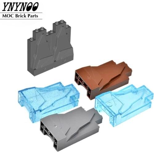 10Pcs/Lot MOC Brick Parts Moutain Rock Panel 2x4x6 Jungle DIY Buiding Block Pieces Toy Compatible with MOC Assemble Particles