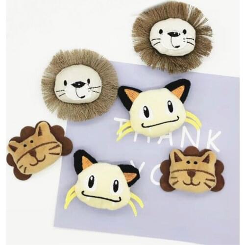 10PCS/Lot cartoon plush lion doll baby cloth patches Applique Crafts for girl garment accessories and bag decoration