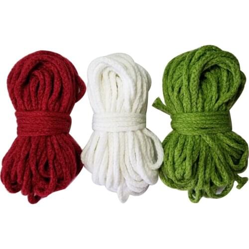 100% acrylic braided cords Diameter 5mm thick rope for hand knitting crochet decoration DIY