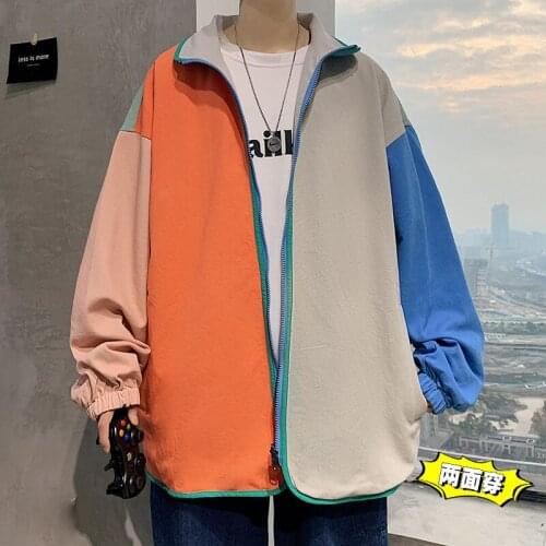 2021 Mens Matching Color Coats Streetwear Casual Bomber Jacket Male Grey/black Color Fashion Military Jackets Big Size M-5XL