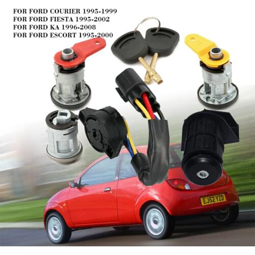 3N21 F22050 BB COMPLETE LOCK SET IGNITION SWITCH LEFT RIGHT DOOR LOCK TRUNK LOCK FOR FORD KA FIESTA COURIER ESCORT
