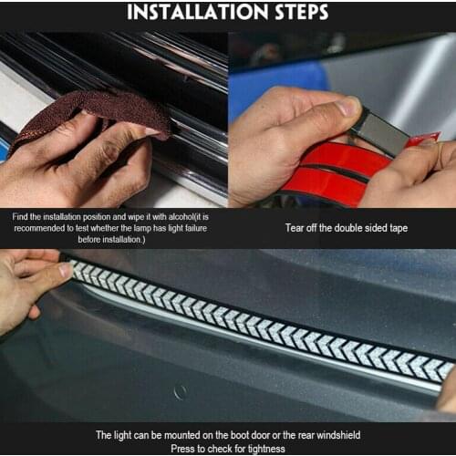 1/1.5m 12V 24V Car LED Tail Light LED Truck Tail Light Signal Turn Light Strip Red Yellow Reverse Tail Running Brake Bar Ba Y9F3