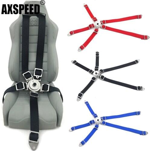 AXSPEED 1Pcs Simulation Driver Figure Seat Belt for Axial Wraith 90018 1/10 RC Crawler Car Decoration Parts Accessories