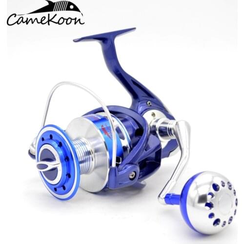 CAMEKOON Full Metal Saltwater Spinning Reel 35KG Carbon Fiber Drag Boat Fishing Reel with 12+1 BBs 5.5:1 Gear Ratio