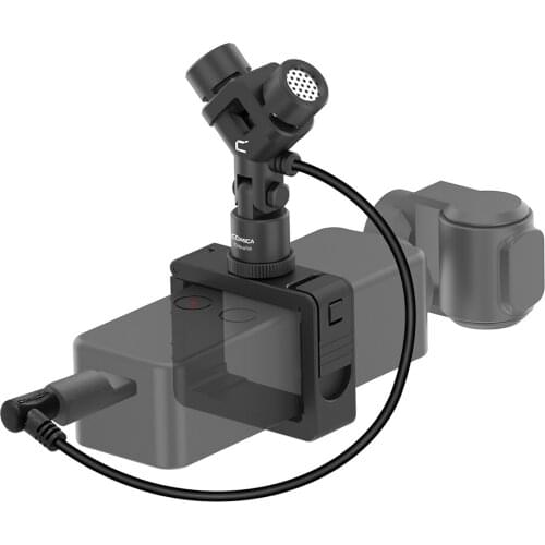 Comica CVM-MT06 Motion Microphone XY Stereo Dual-Mic Cardioid Condenser Action Camera Video Mic for DJI Osmo Pocket (3.5MM TRS)