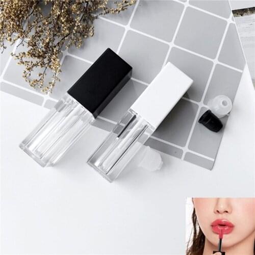DIY Empty Lipstick Bottle Lip Gloss Tube Lip Balm Tube Container With Cap Clear Jars Balm Lip Gloss Travel Makeup Tool