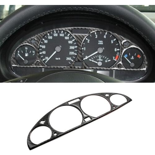 For BMW 3 series E46 1998 1999 2000 2001 2002 2003 2004 2005 Car Carbon Fiber Steering Wheel Dashboard Panel Cover Trim