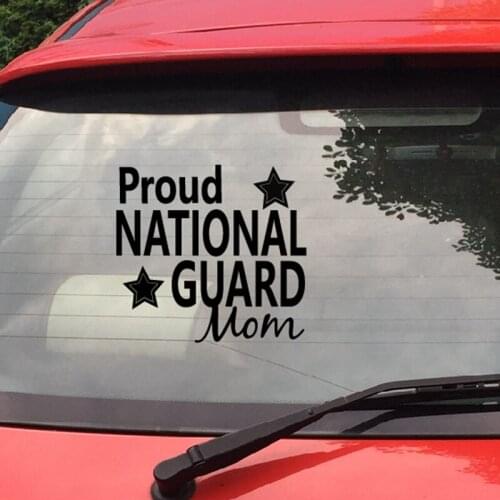 Proud National Guard Mom Vinyl Sticker Decals Car Decor Love Mom Military Funny Decal Car Window Decoration 15*15cm