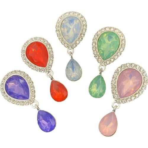 5pcs Rhinestone Flatback Cabochon With Resine Opal Bead for DIY Jewelry Making Kit Artesanato Accessories