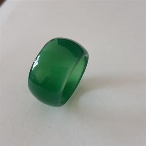 Natural green chalcedony pull ring thumb thumbs unique pull finger men and women fashion ring>>>Free shipping