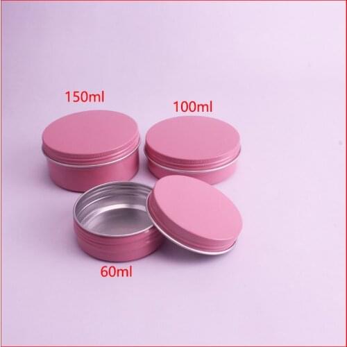 60/100/150ml red aluminum jar/metal cream jar aluminum tin metal cosmetic container for cream powder gel use 100pcs/lot
