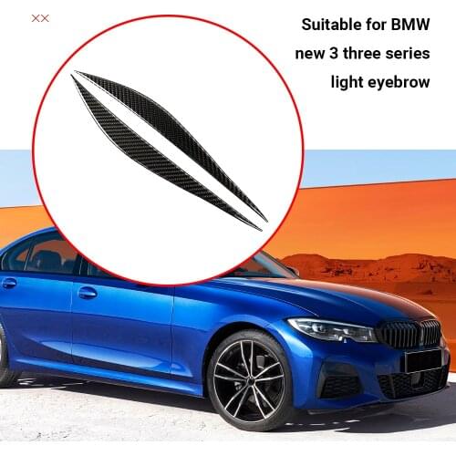 1x Headlight Eyelids Trim Sticker Carbon Fiber Anti Rub Strips Cover Stickers For BMW F30 F31 F32 F33 F34 Car Decoration