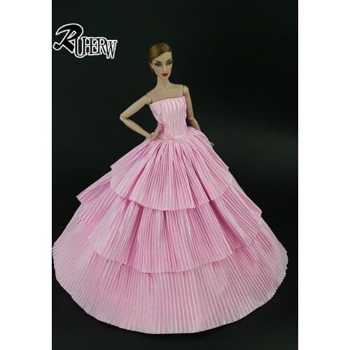 2021 New Full lace wedding Dress High quality Clothing Gown For Barbie doll 2 color for you