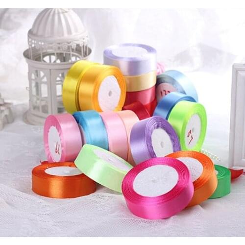 New 22meter/lot 1"(25mm) Pink Double face satin ribbon webbing decorationgift Christmas ribbons Sewing Fabric Hand DIY 33Colors