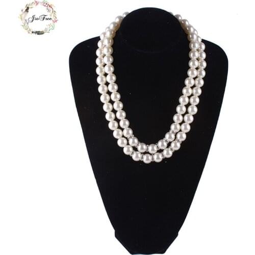 JIOFREE Simulated pearl Zinc Alloy Multi zinc Alloy round Pearl Necklace Gold big necklace &pendant Jewelry For Women