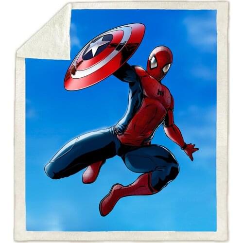 Disney Spiderman Birthday Gifts Blanket Super Warm Cosy Sherpa Winter Covering Kindergarten Dormitory Nap Air-conditioned Quilt