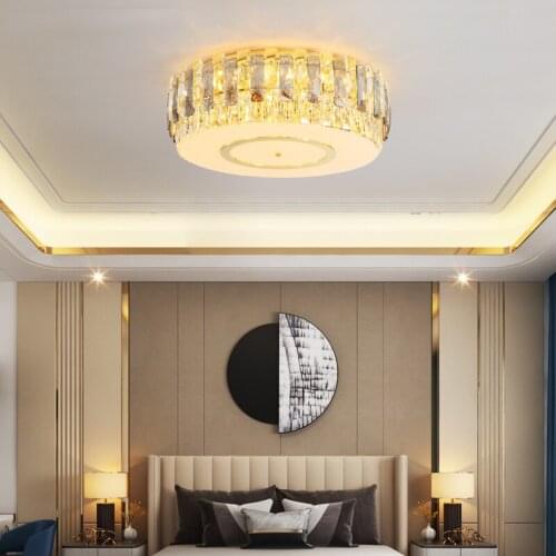 Modern golden LED ceiling lights nordic living room dining room bedroom decoration lights crystal lights