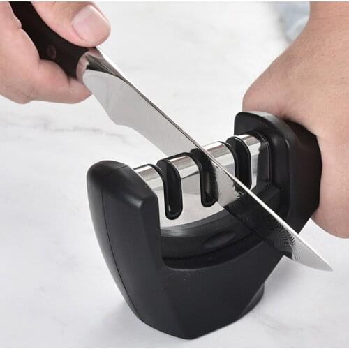 Three Stage Knife Sharpener Sharpening Tools Knives Whetstone Ceramics Kitchen Tools Accessories